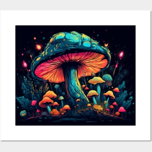 Mystic Mushroom Melodies Tee Posters and Art